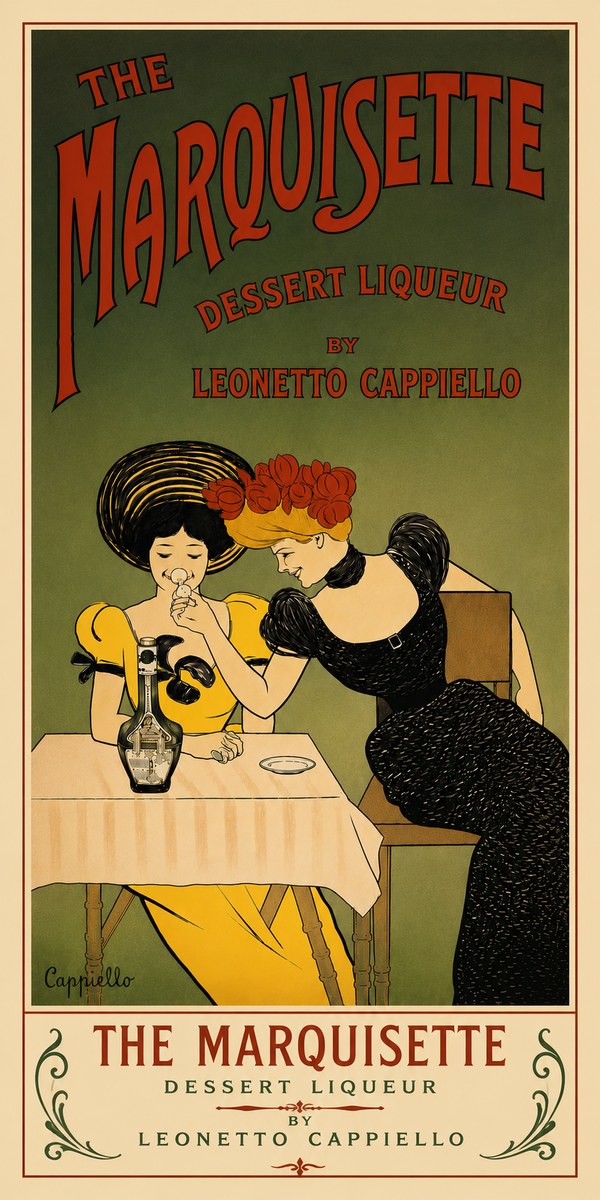 Leonetto Cappiello The Marquisette Dessert Liqueur No6 - Juliste