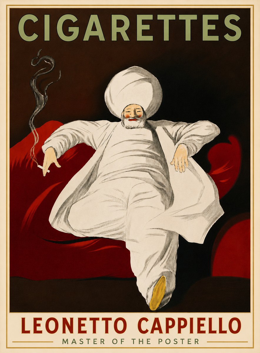 Leonetto Cappiello Cigarettes No6 - Juliste