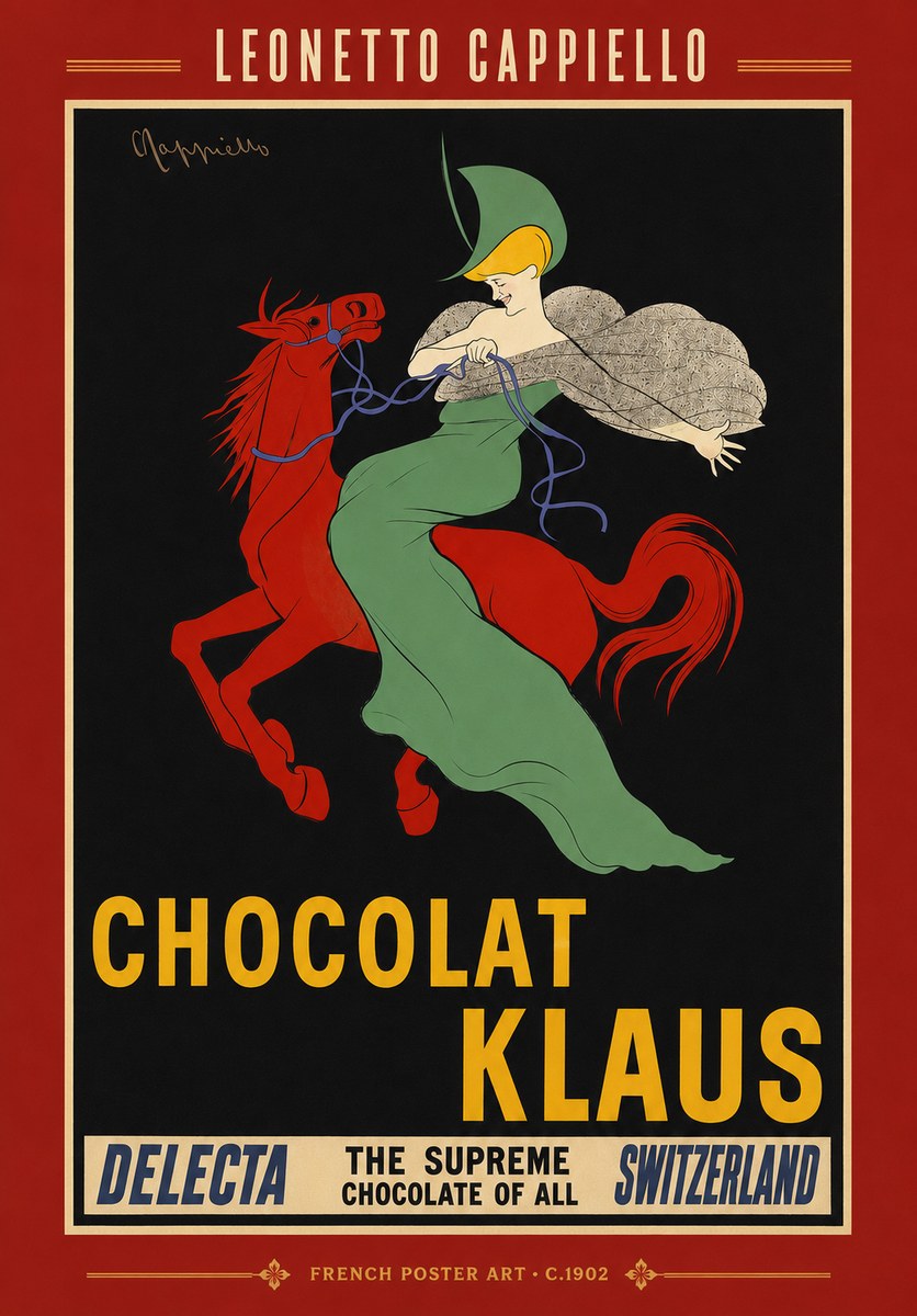 Leonetto Cappiello Chocolat Klaus No2 - Juliste