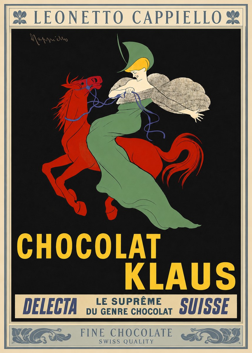 Leonetto Cappiello Chocolat Klaus No3 - Juliste