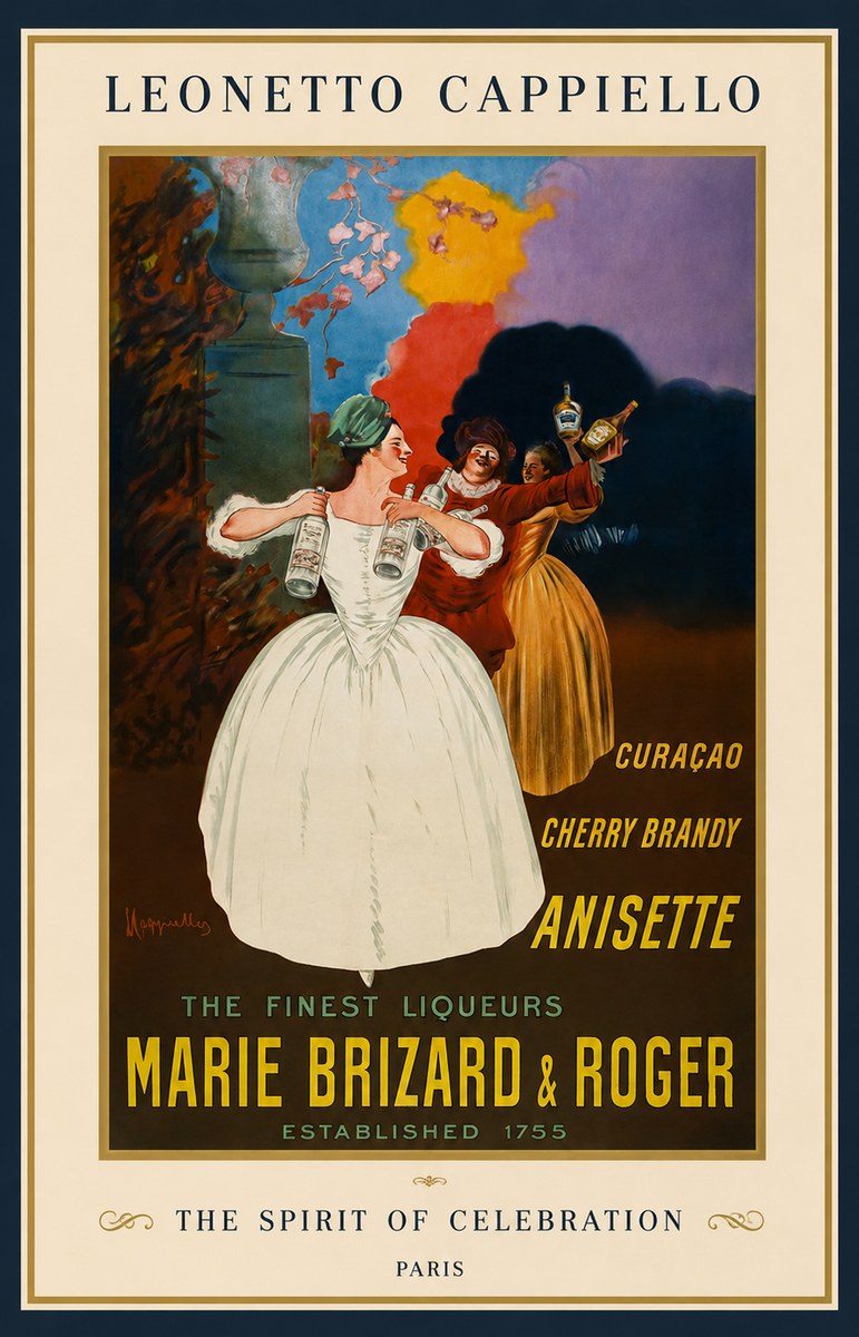 Leonetto Cappiello Marie Brizard & Roger - the Finest Liqueurs No1 - Juliste