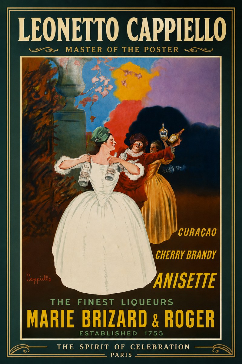 Leonetto Cappiello Marie Brizard & Roger - the Finest Liqueurs No4 - Juliste