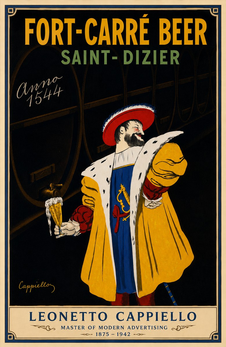 Leonetto Cappiello Fort-carré Beer Saint-dizier No5 - Juliste