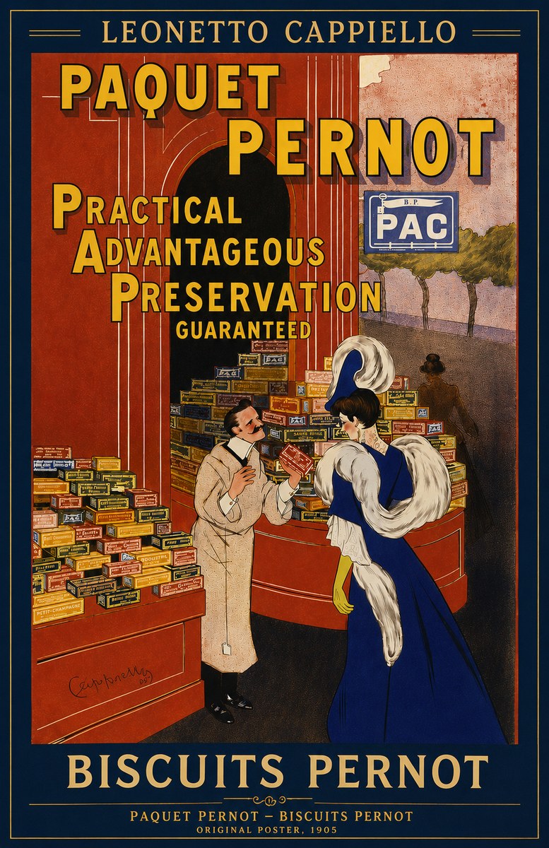 Leonetto Cappiello Paquet Pernot – Biscuits Pernot No4 - Juliste