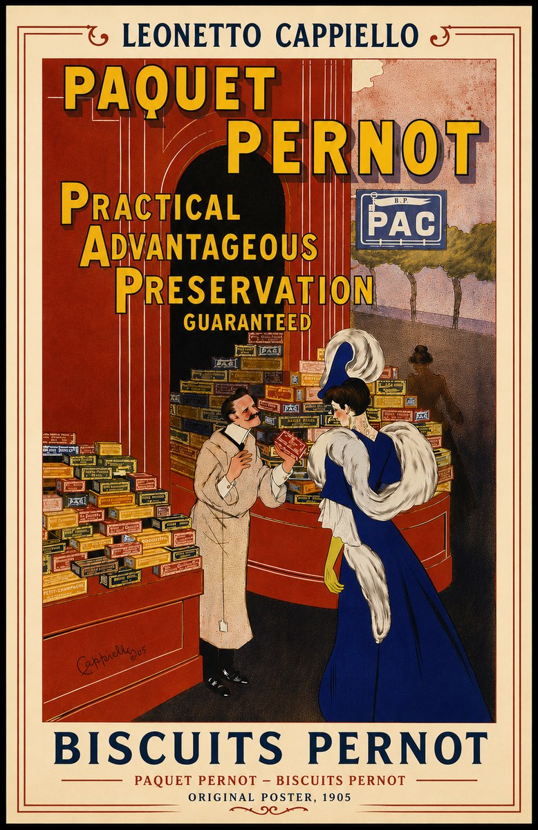 Leonetto Cappiello Paquet Pernot – Biscuits Pernot No5 - Juliste