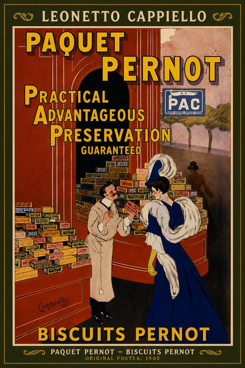 Leonetto Cappiello Paquet Pernot – Biscuits Pernot No6 - Juliste