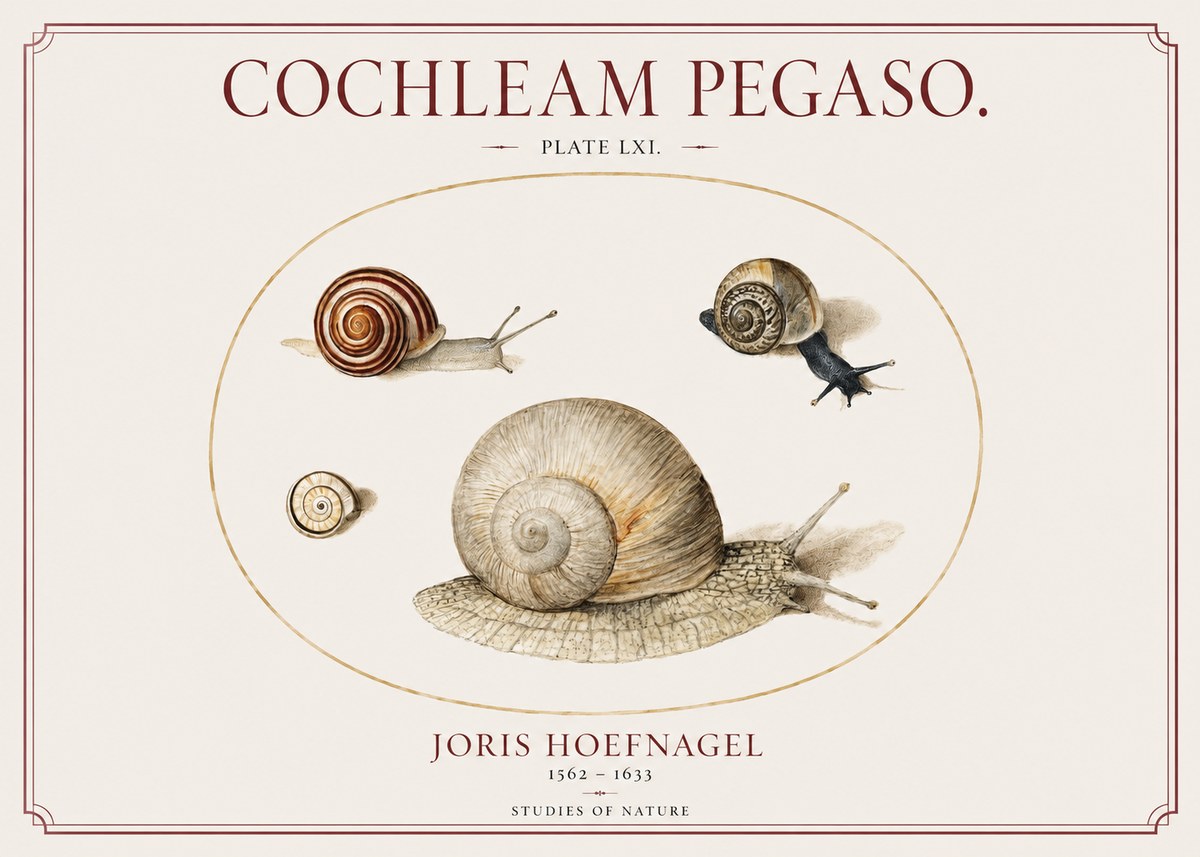 Joris Hoefnagel The Four Snails No2 - Juliste