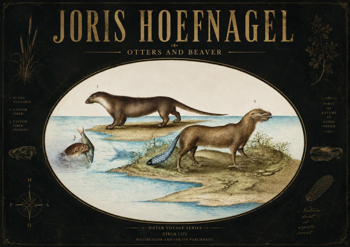 Joris Hoefnagel The Four-footed Creatures No4 - Juliste