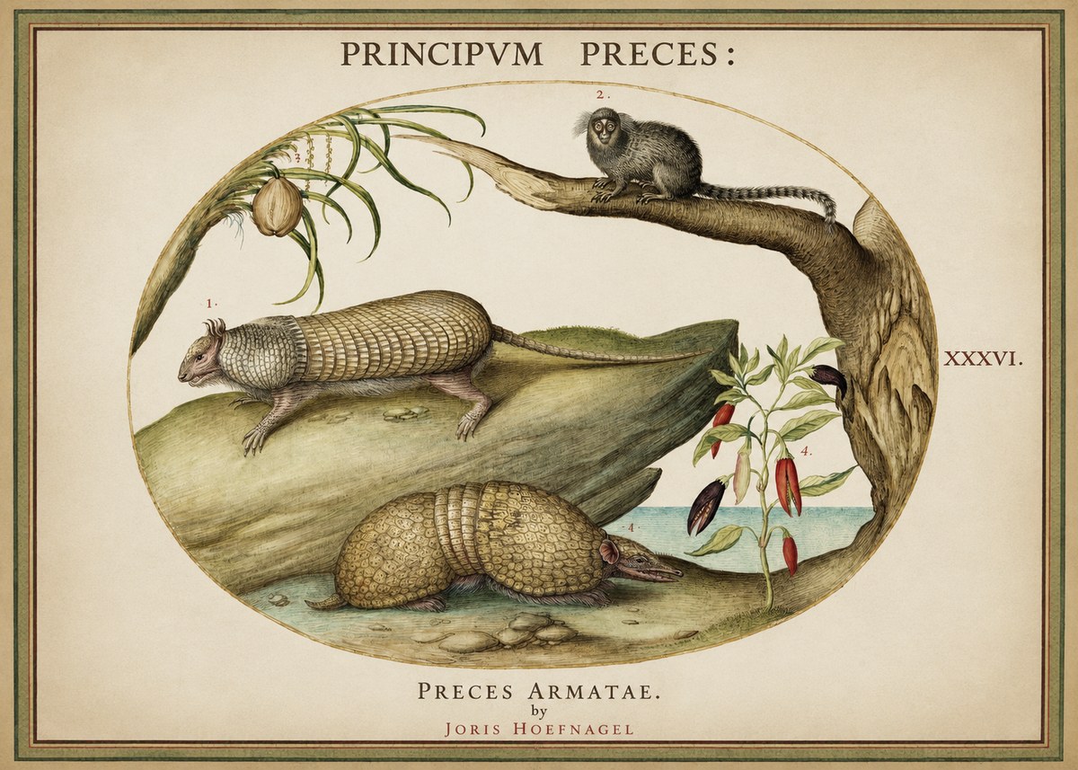 Joris Hoefnagel Praeces Armatae. No2 - Juliste