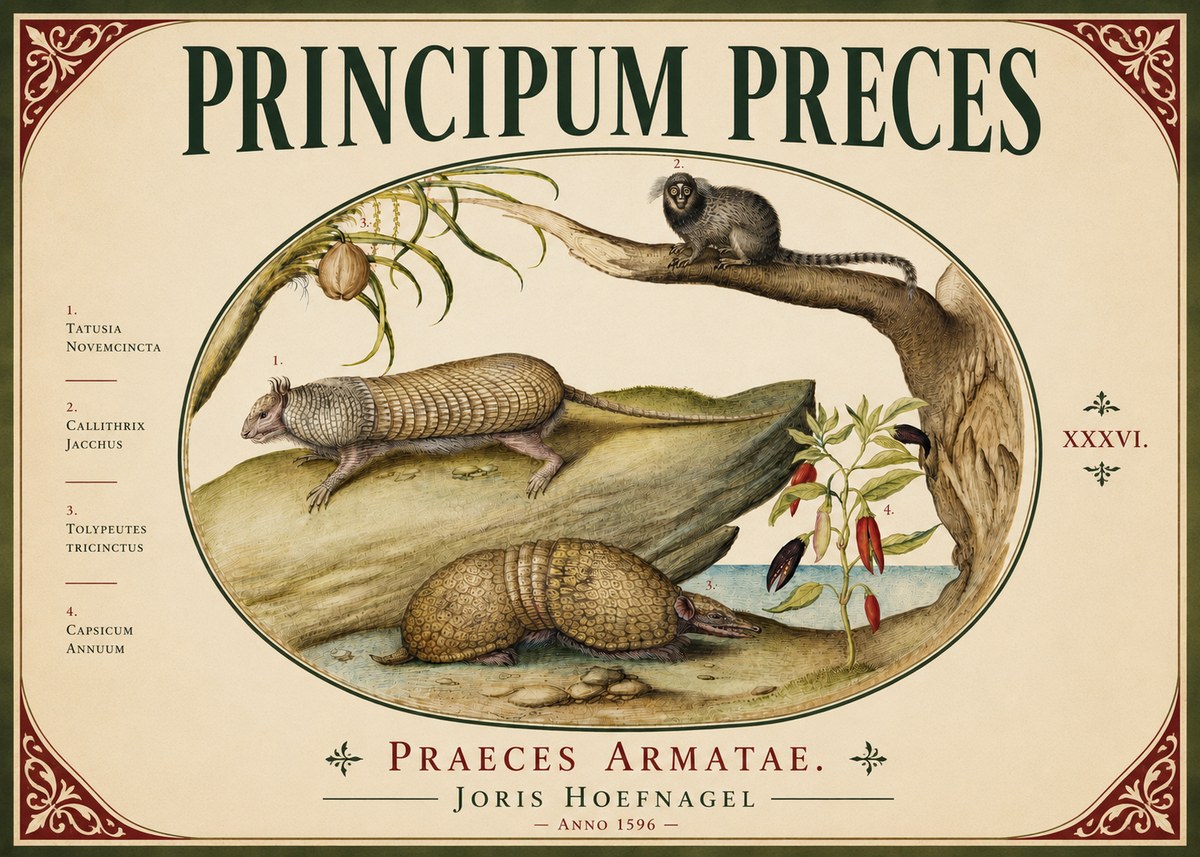 Joris Hoefnagel Praeces Armatae. No6 - Juliste