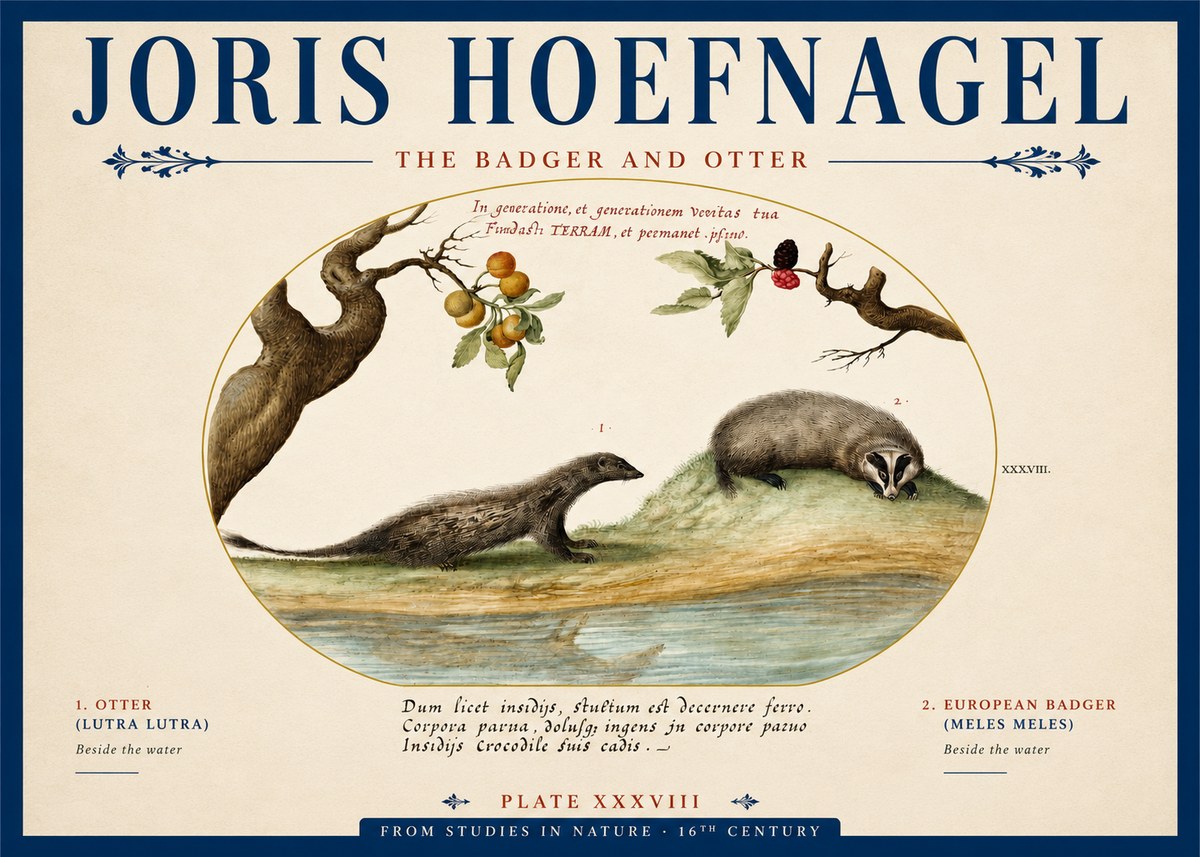Joris Hoefnagel Studies of Animals and Nature Xxxxiii No5 - Juliste