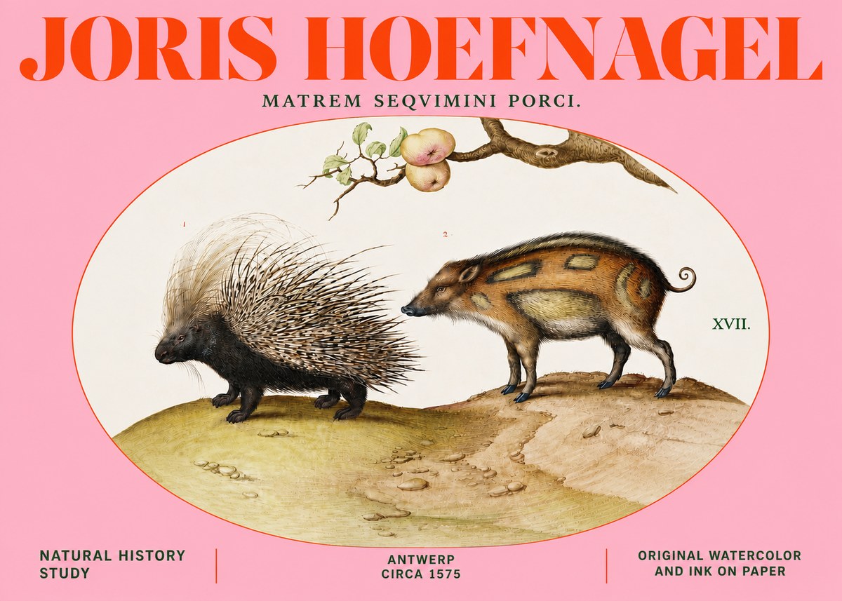 Joris Hoefnagel Matrem Seqvimini Porci. No4 - Juliste