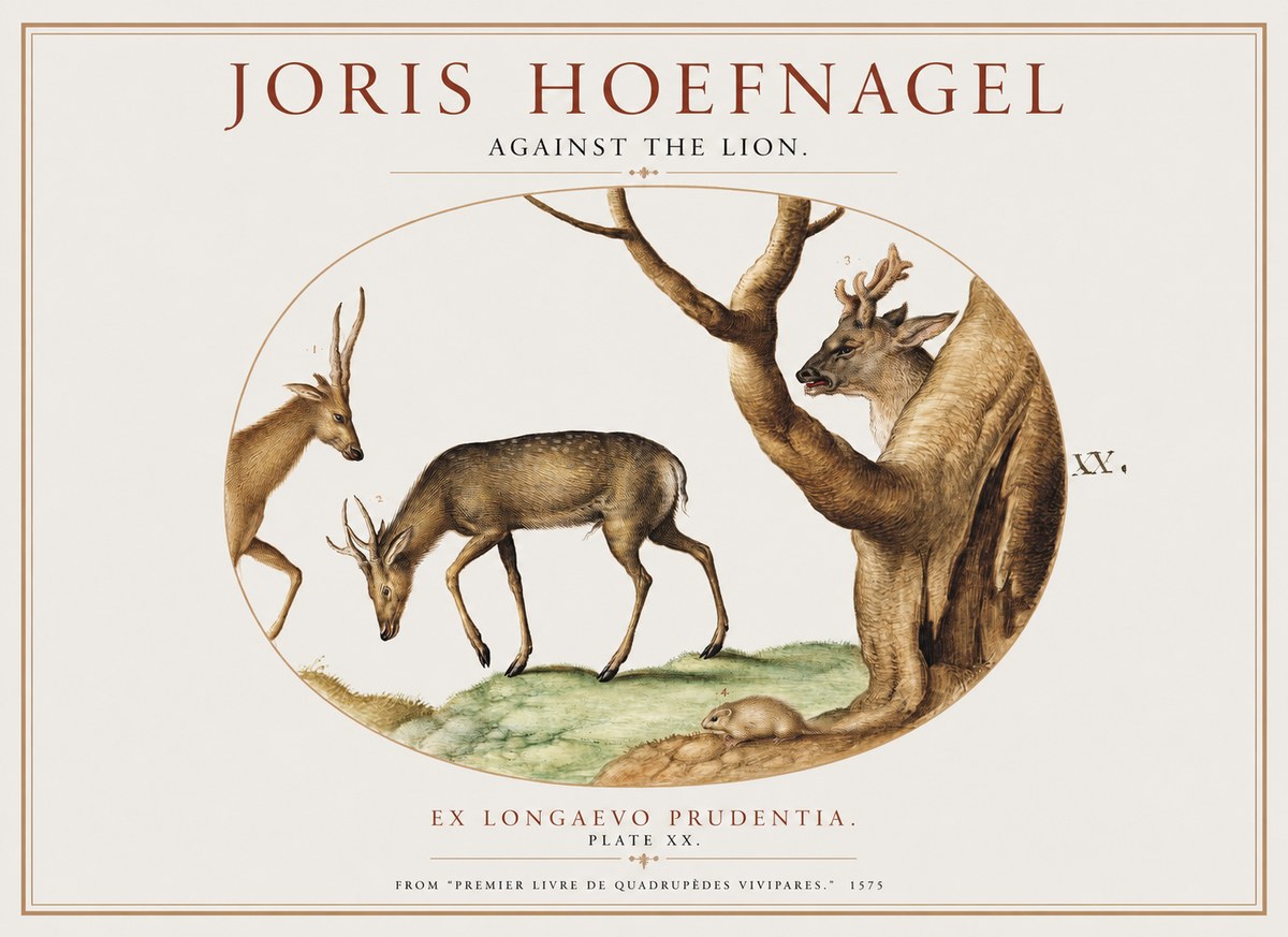 Joris Hoefnagel Do Not Rush Against the Lion. No5 - Juliste