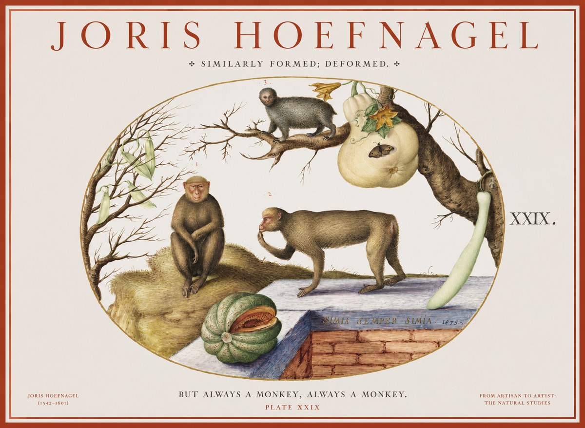 Joris Hoefnagel But Always a Monkey, Always a Monkey. Plate Xxix No1 - Juliste
