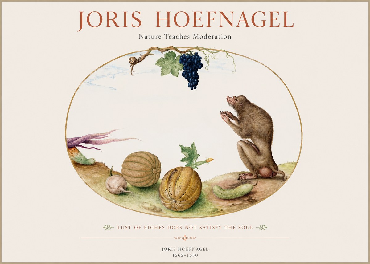 Joris Hoefnagel Nature Teaches Moderation No1 - Juliste