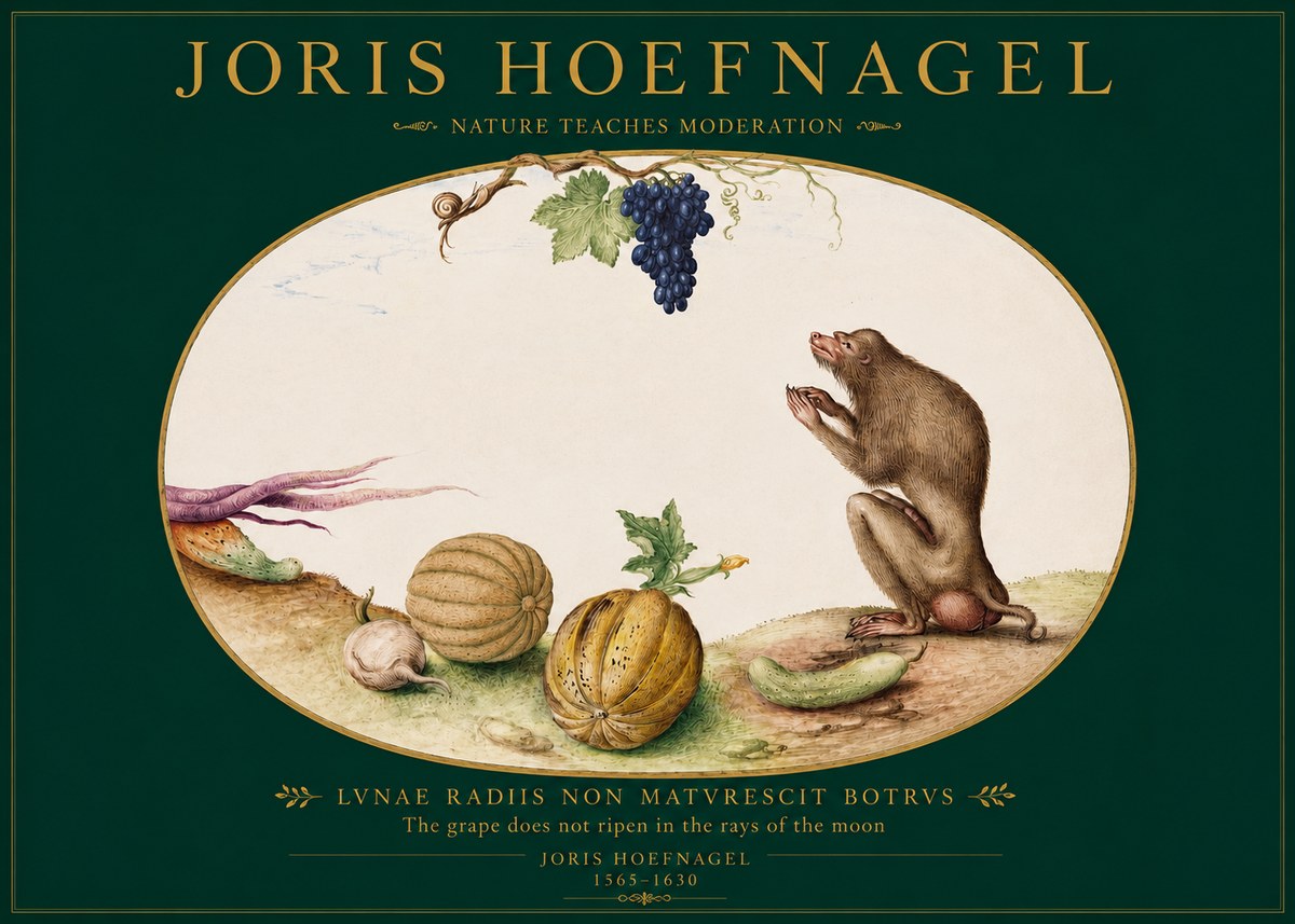 Joris Hoefnagel Nature Teaches Moderation No2 - Juliste