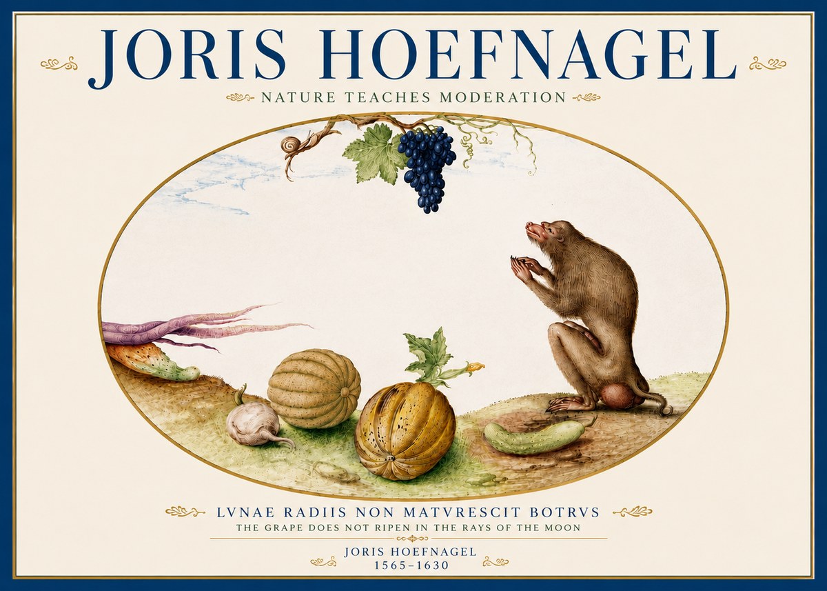 Joris Hoefnagel Nature Teaches Moderation No5 - Juliste