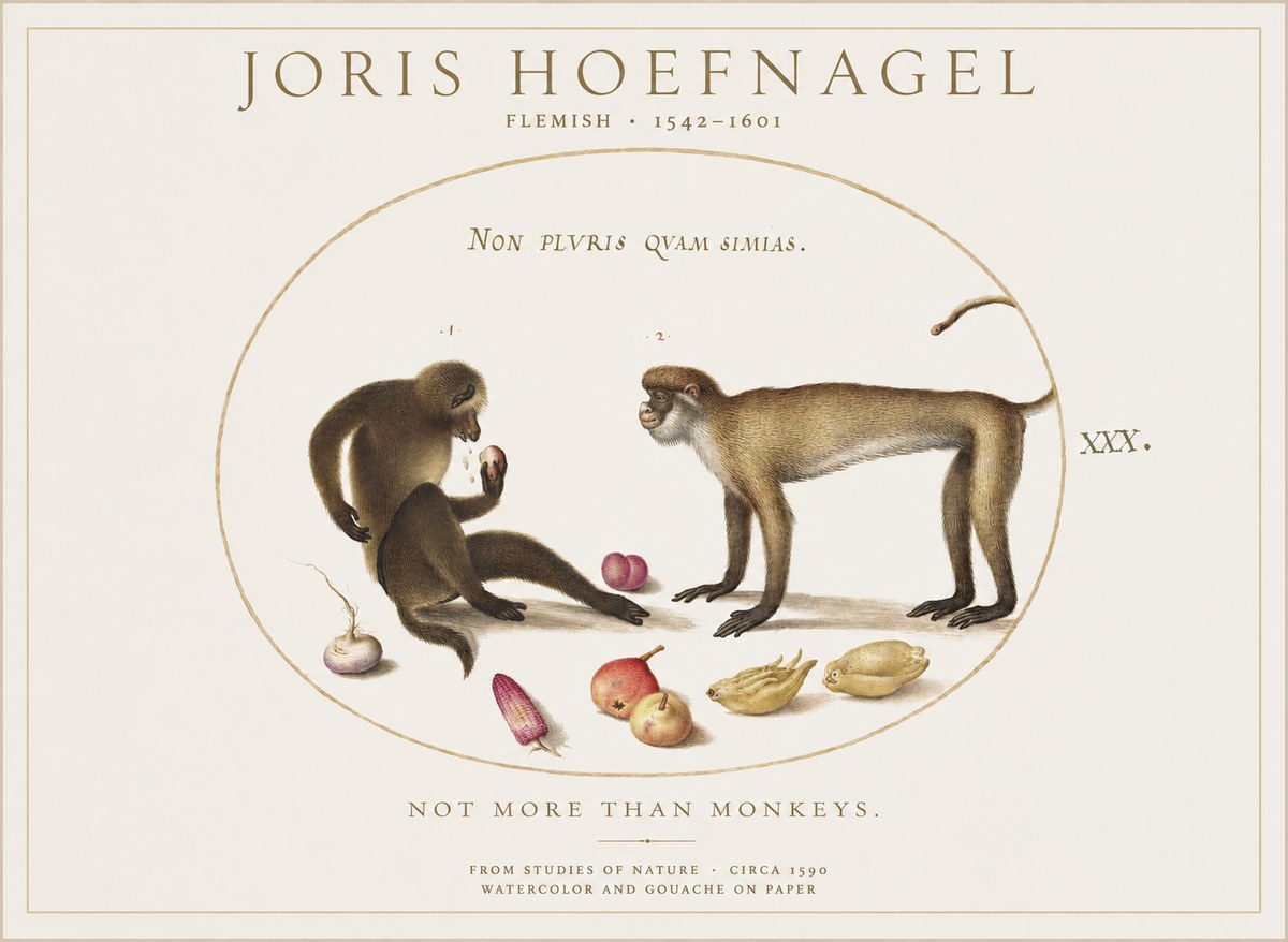Joris Hoefnagel Not More Than Monkeys No1 - Juliste