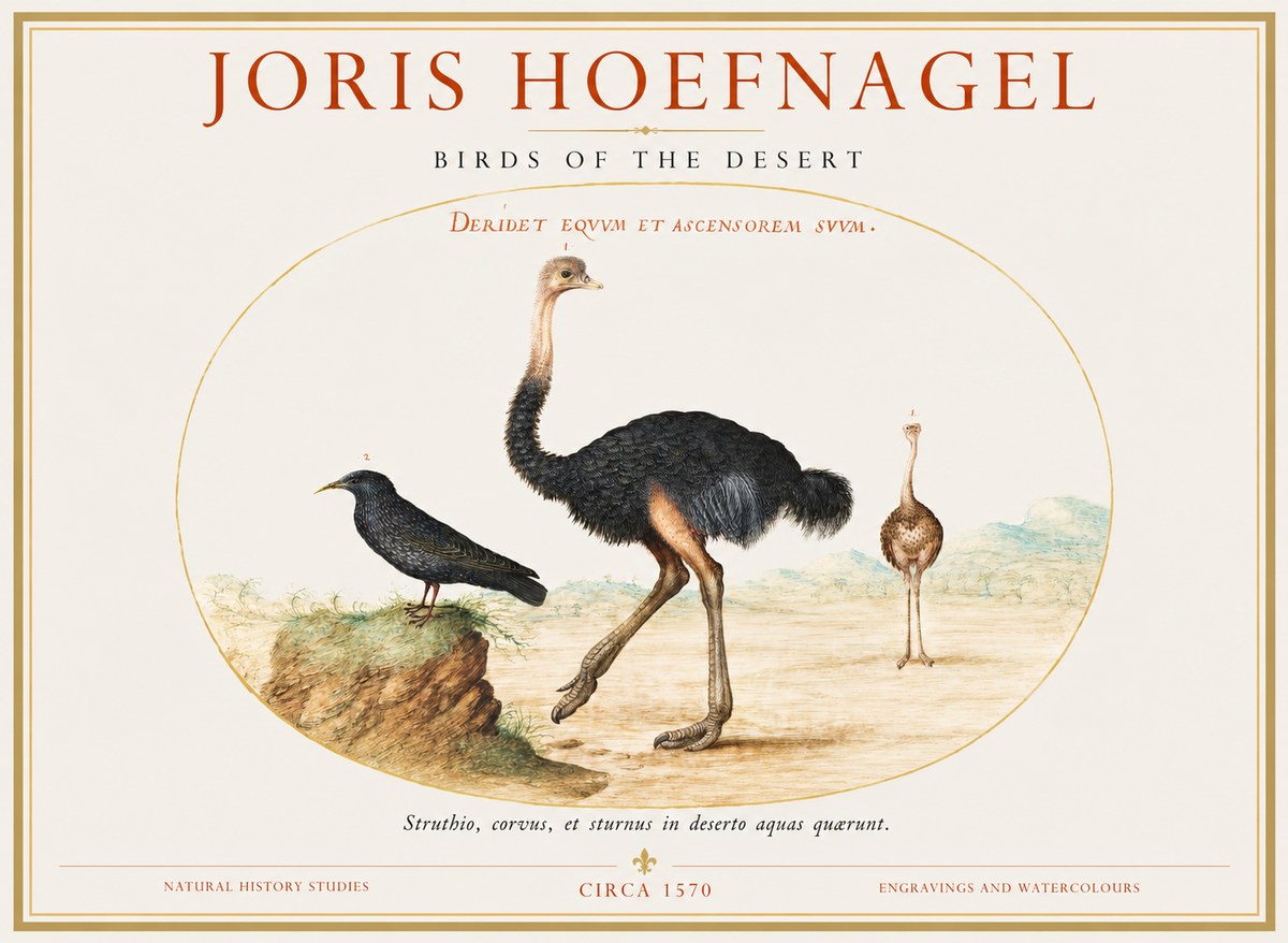 Joris Hoefnagel Birds of the Desert No1 - Juliste