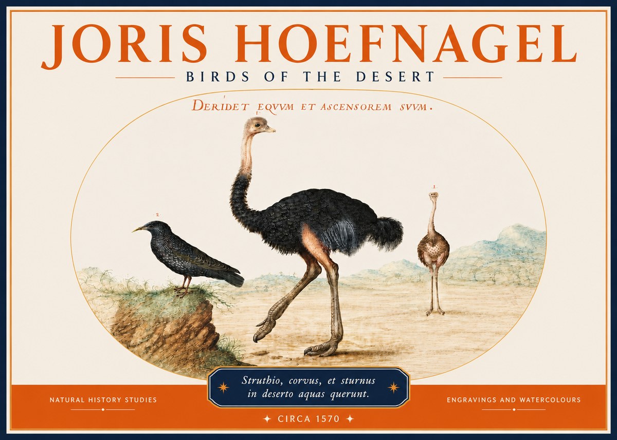 Joris Hoefnagel Birds of the Desert No3 - Juliste