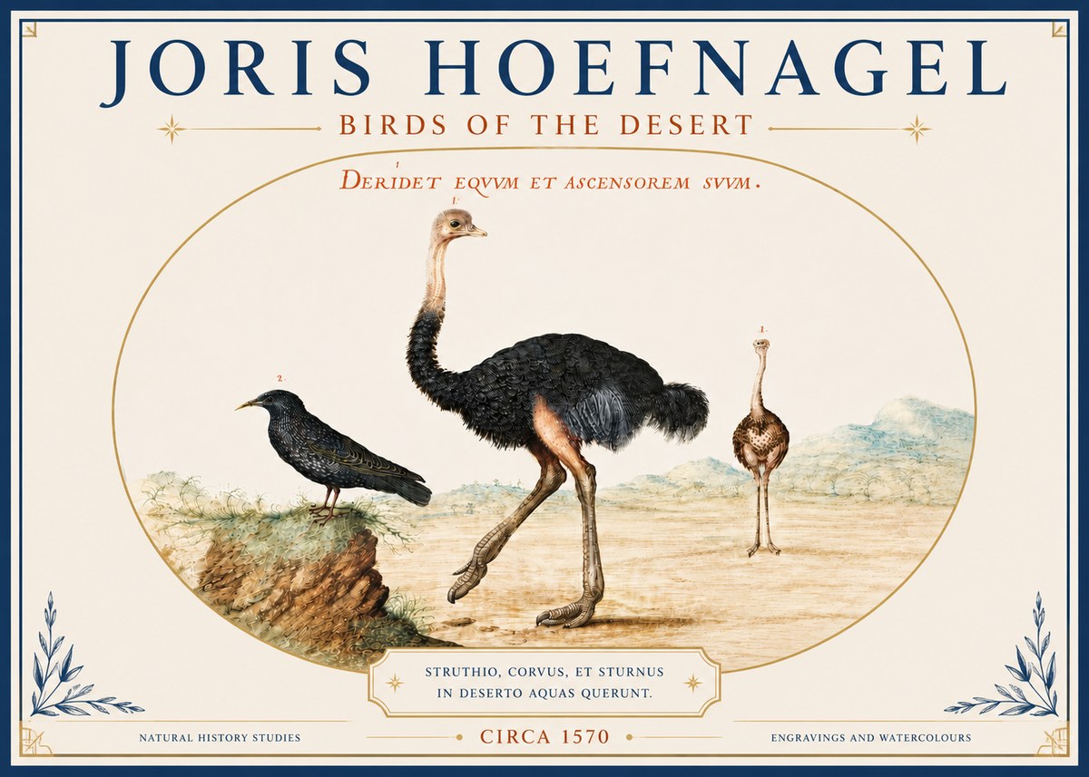 Joris Hoefnagel Birds of the Desert No4 - Juliste