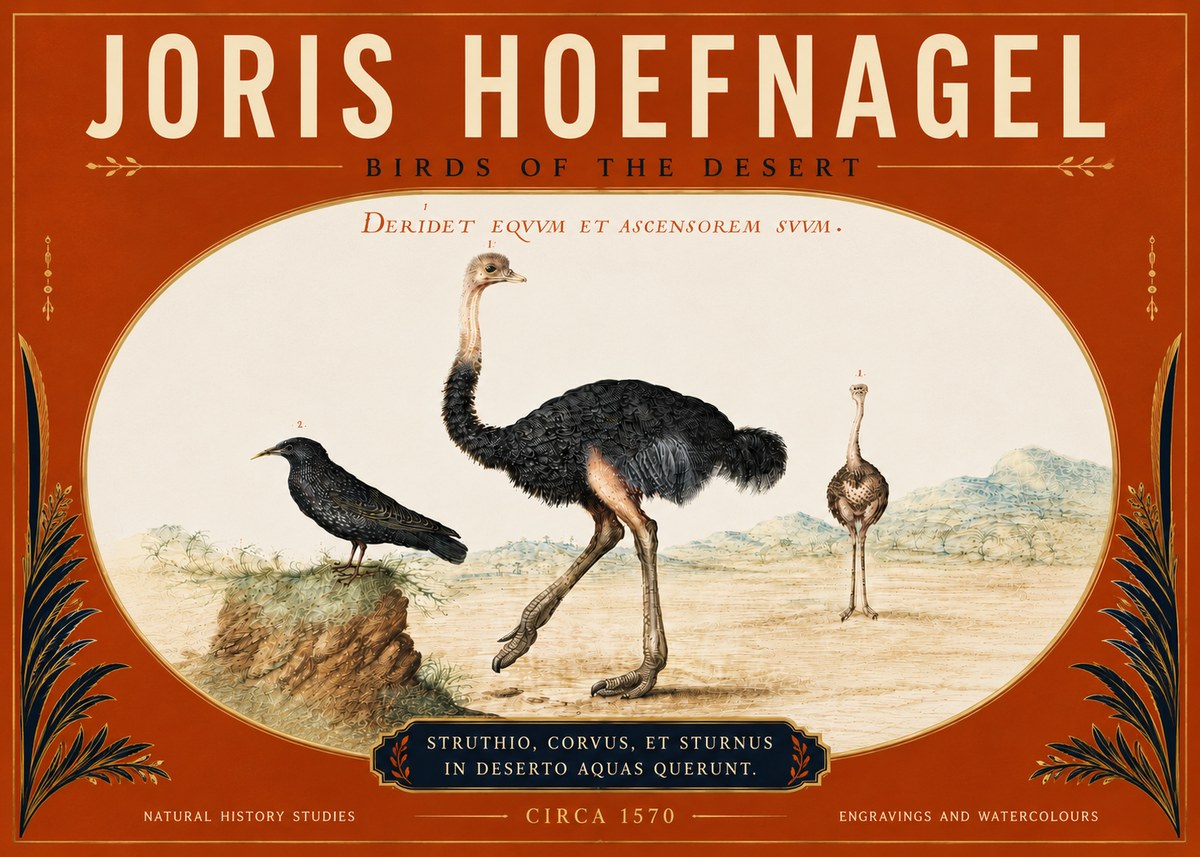 Joris Hoefnagel Birds of the Desert No5 - Juliste