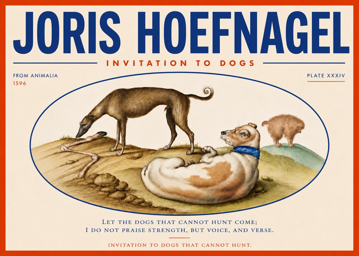 Joris Hoefnagel Invitation to Dogs No4 - Juliste