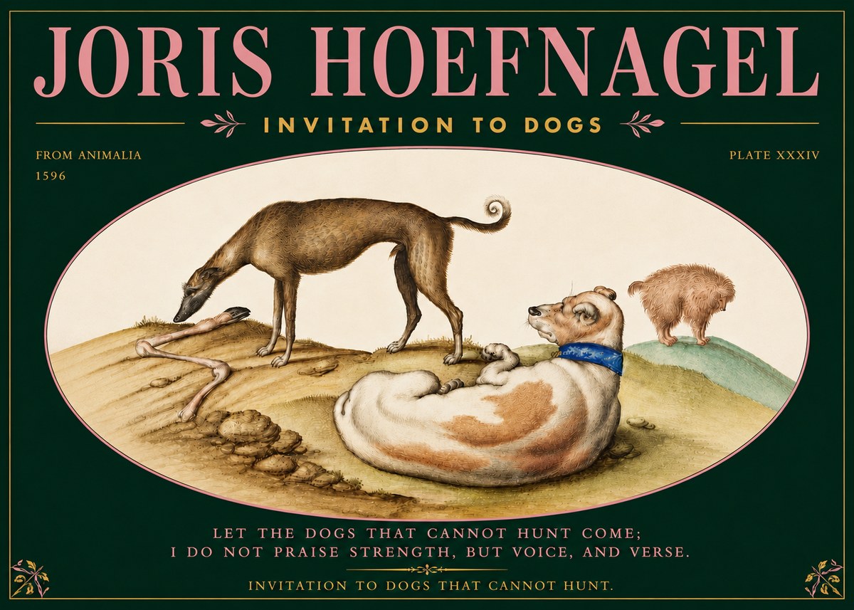 Joris Hoefnagel Invitation to Dogs No5 - Juliste