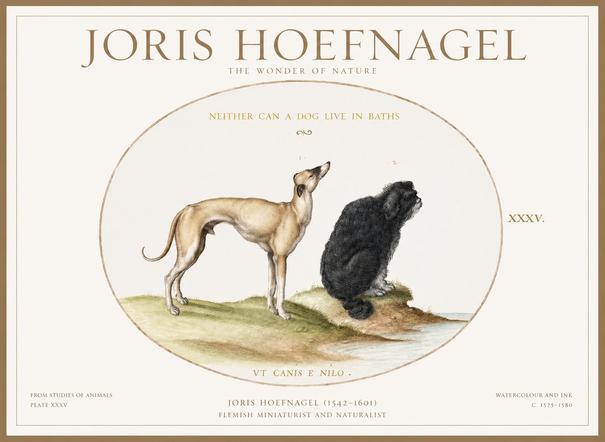 Joris Hoefnagel Neither Can a Dog Live in Baths No1 - Juliste