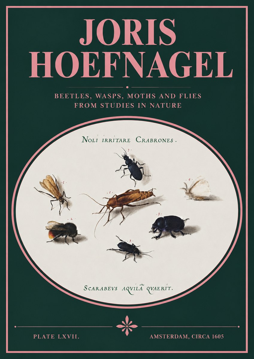 Joris Hoefnagel Scarabeus Aqvilä Qvaerit. No3 - Juliste