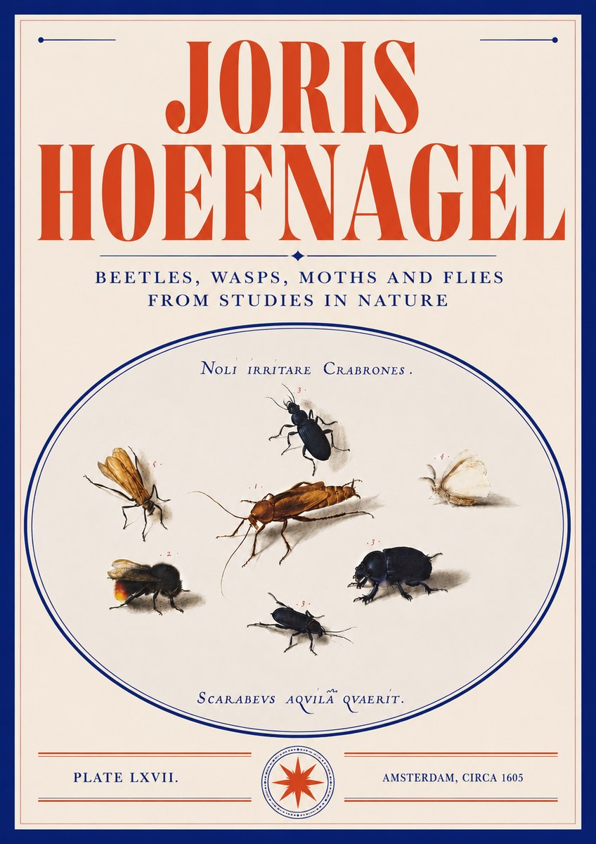 Joris Hoefnagel Scarabeus Aqvilä Qvaerit. No5 - Juliste
