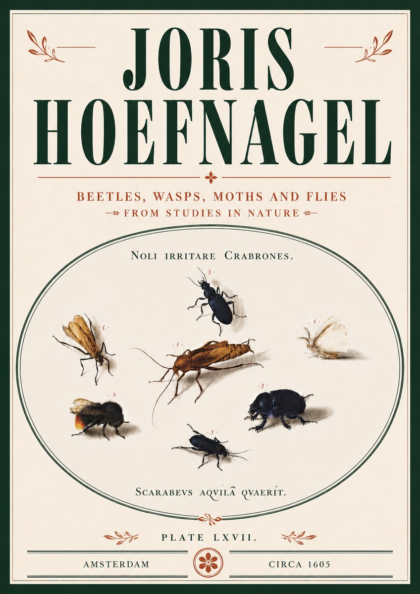 Joris Hoefnagel Scarabeus Aqvilä Qvaerit. No6 - Juliste