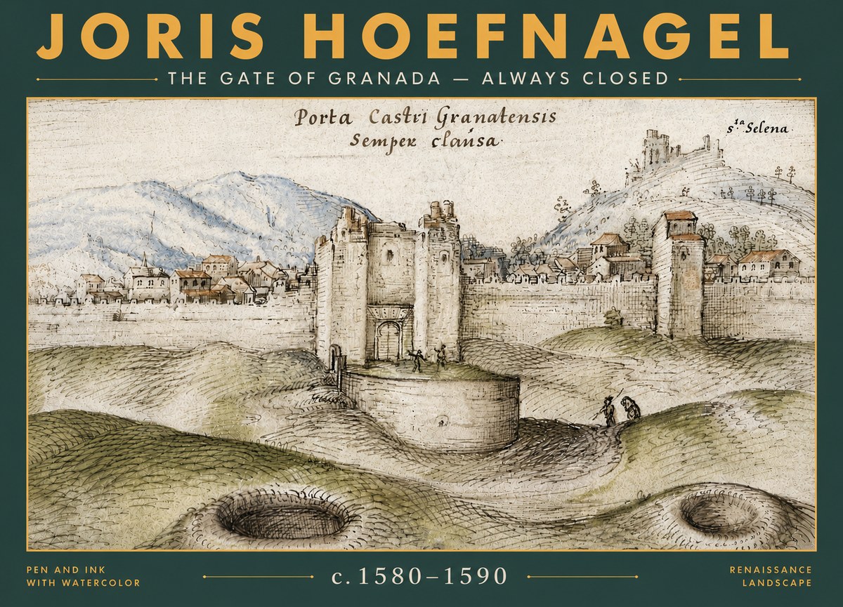 Joris Hoefnagel The Gate of Granada - Always Closed No5 - Juliste