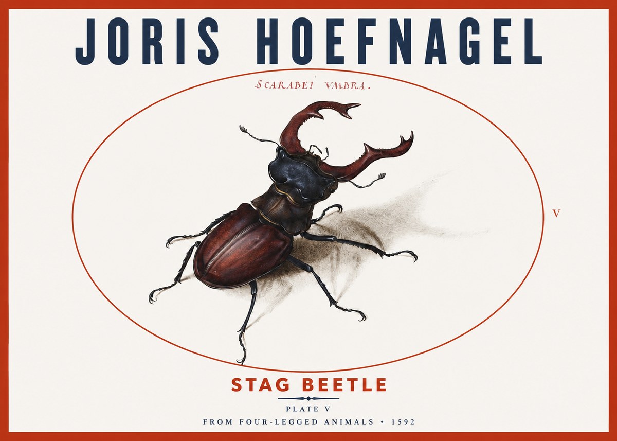 Joris Hoefnagel Stag Beetle No3 - Juliste