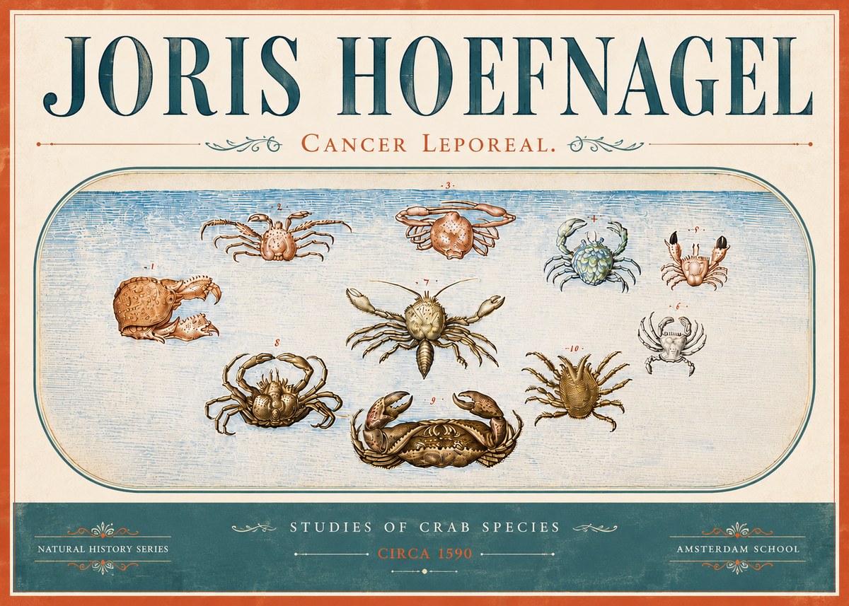 Joris Hoefnagel Cancer Leporeal. No6 - Juliste