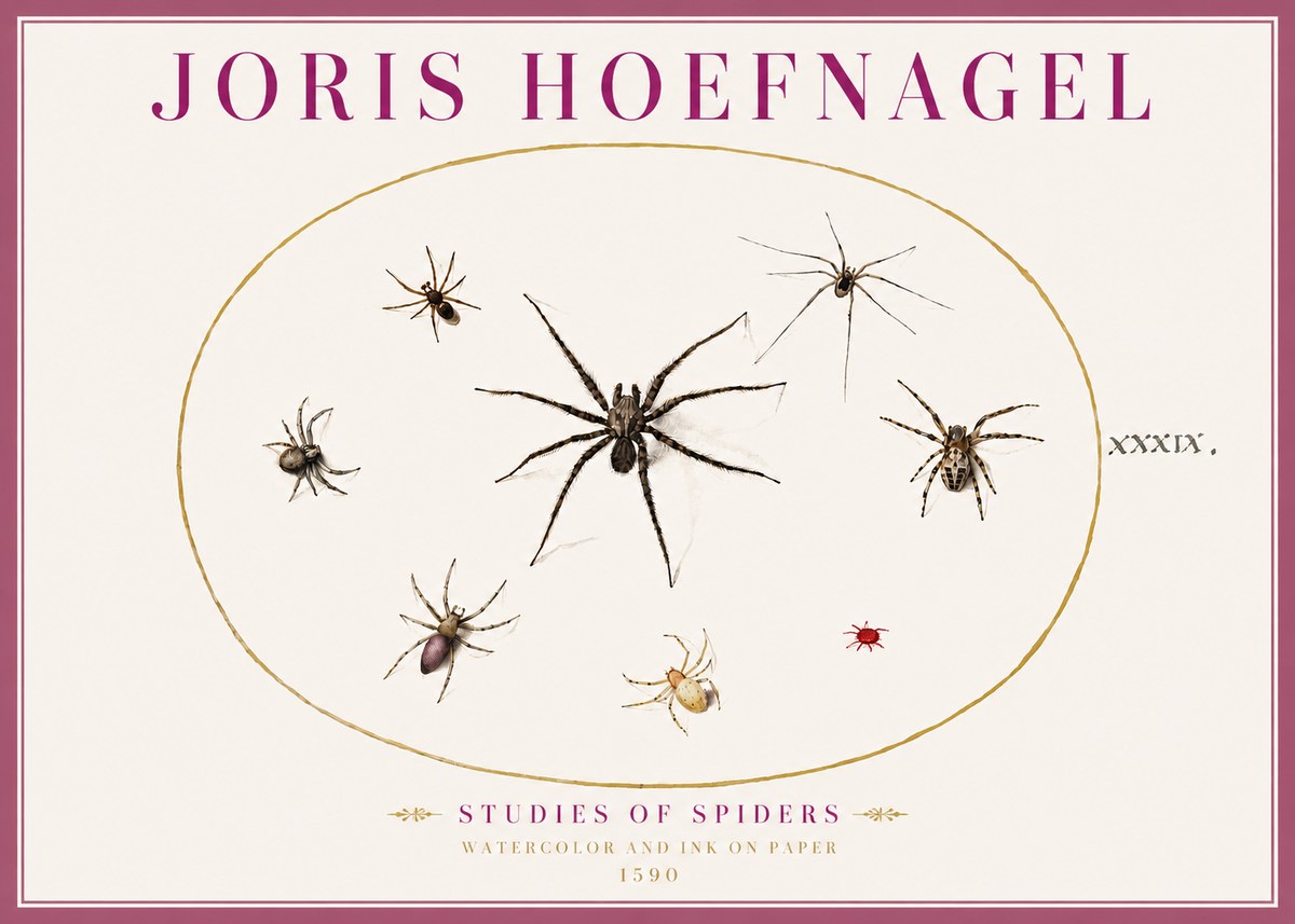 Joris Hoefnagel Studies of Spiders II No4 - Juliste