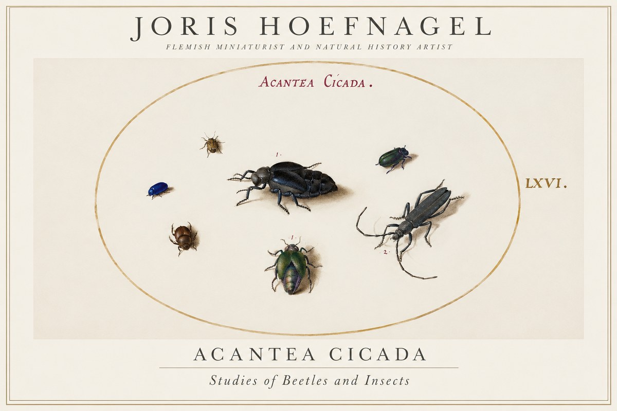 Joris Hoefnagel Acanthia Cicada No2 - Juliste