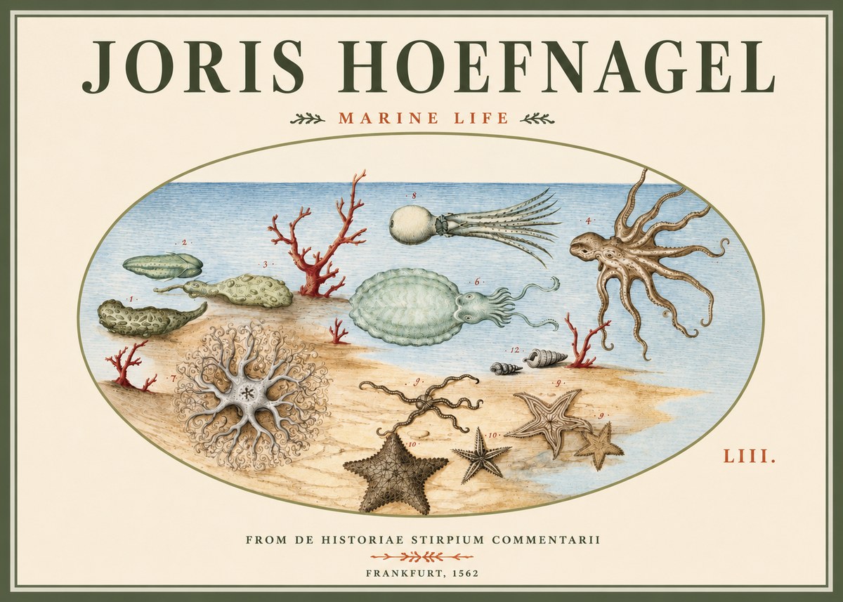 Joris Hoefnagel Marine Life No3 - Juliste
