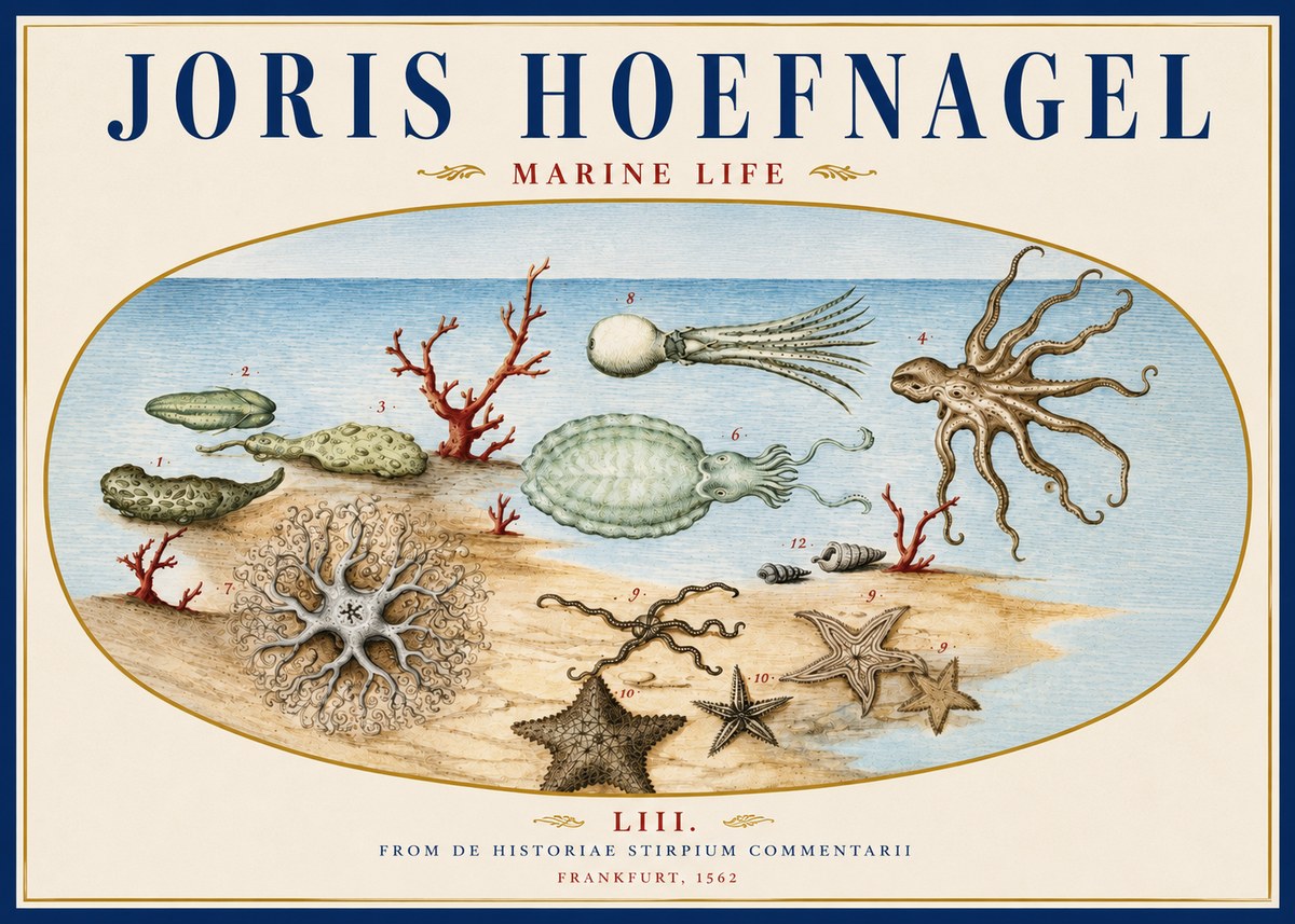 Joris Hoefnagel Marine Life No4 - Juliste