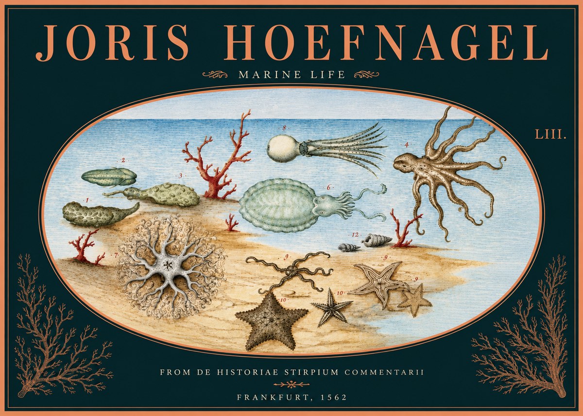 Joris Hoefnagel Marine Life No5 - Juliste