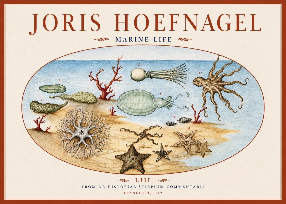 Joris Hoefnagel Marine Life No6 - Juliste