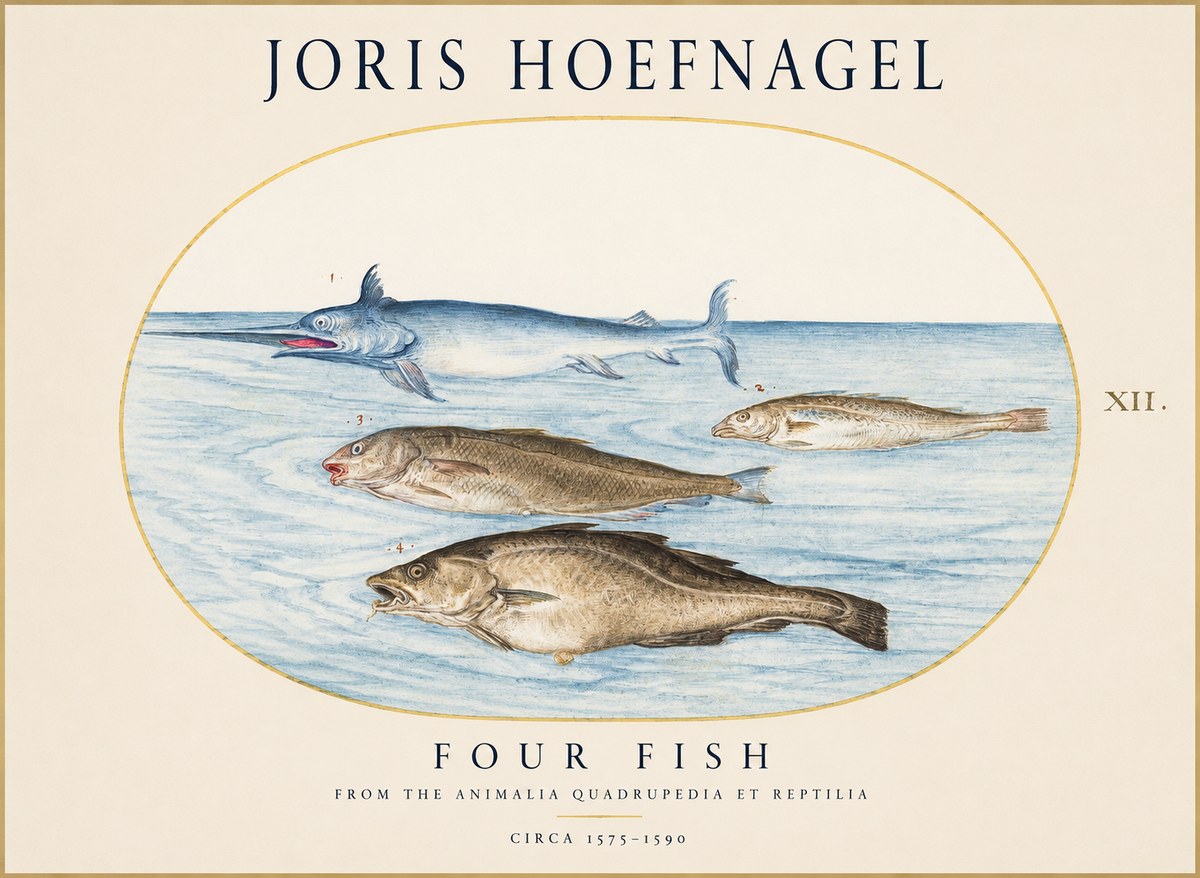 Joris Hoefnagel Four Fish No1 - Juliste