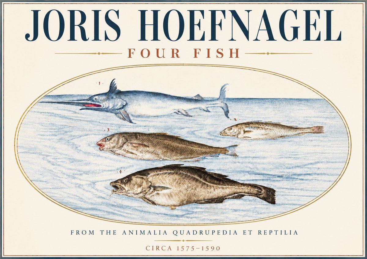 Joris Hoefnagel Four Fish No6 - Juliste