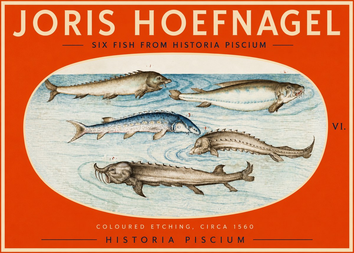 Joris Hoefnagel Fishes of Northern Waters No3 - Juliste
