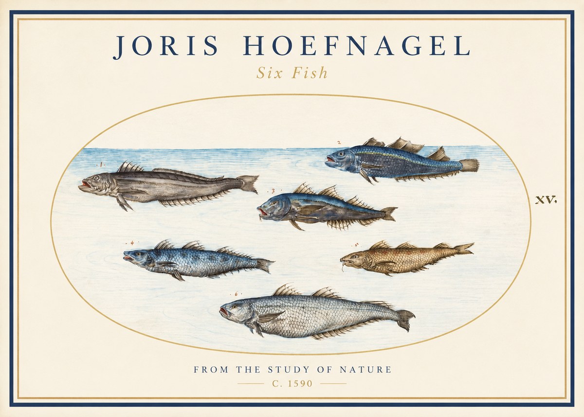 Joris Hoefnagel Six Fish No1 - Juliste