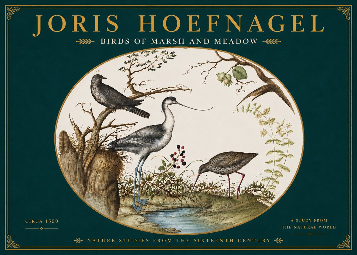 Joris Hoefnagel Birds of Marsh and Meadow No6 - Juliste