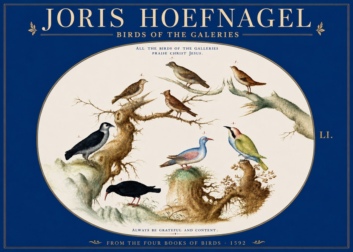 Joris Hoefnagel Birds of the Galeries No3 - Juliste