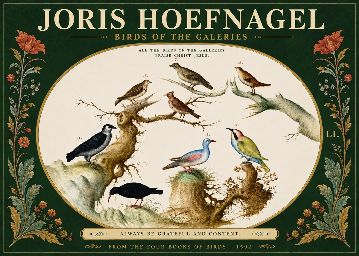 Joris Hoefnagel Birds of the Galeries No6 - Juliste