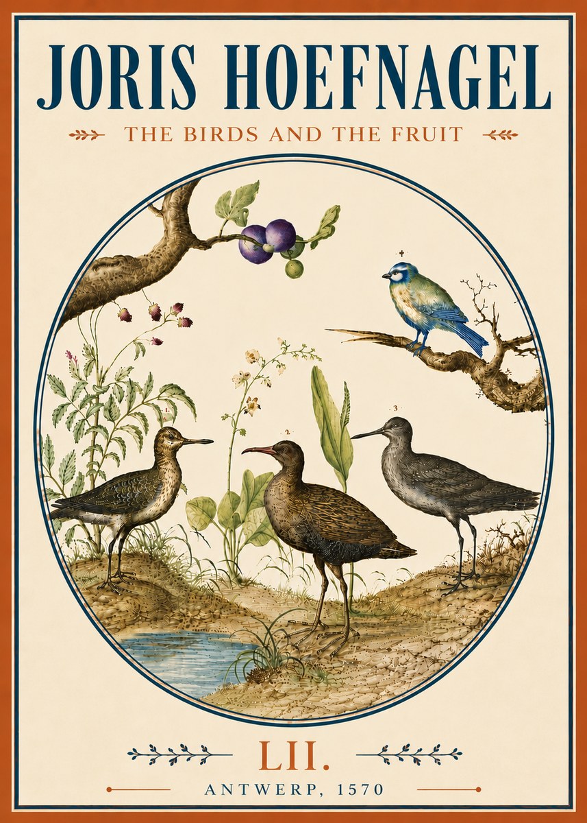 Joris Hoefnagel The Birds and the Fruit No6 - Juliste