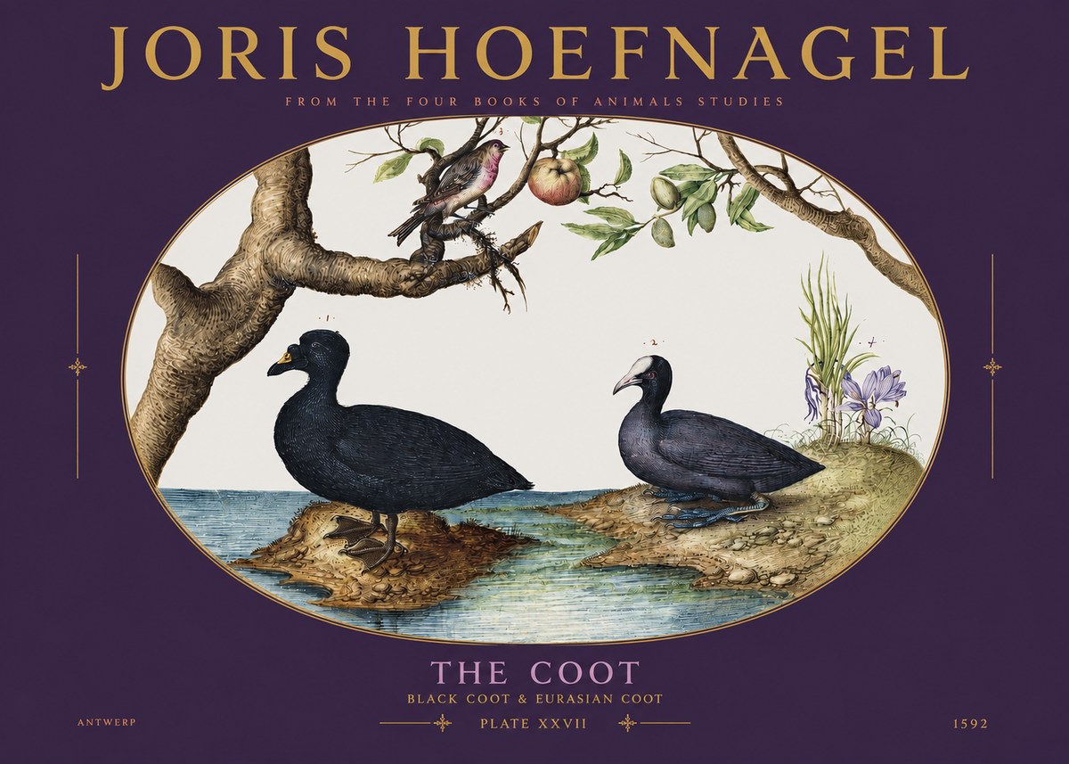 Joris Hoefnagel The Coot No3 - Juliste